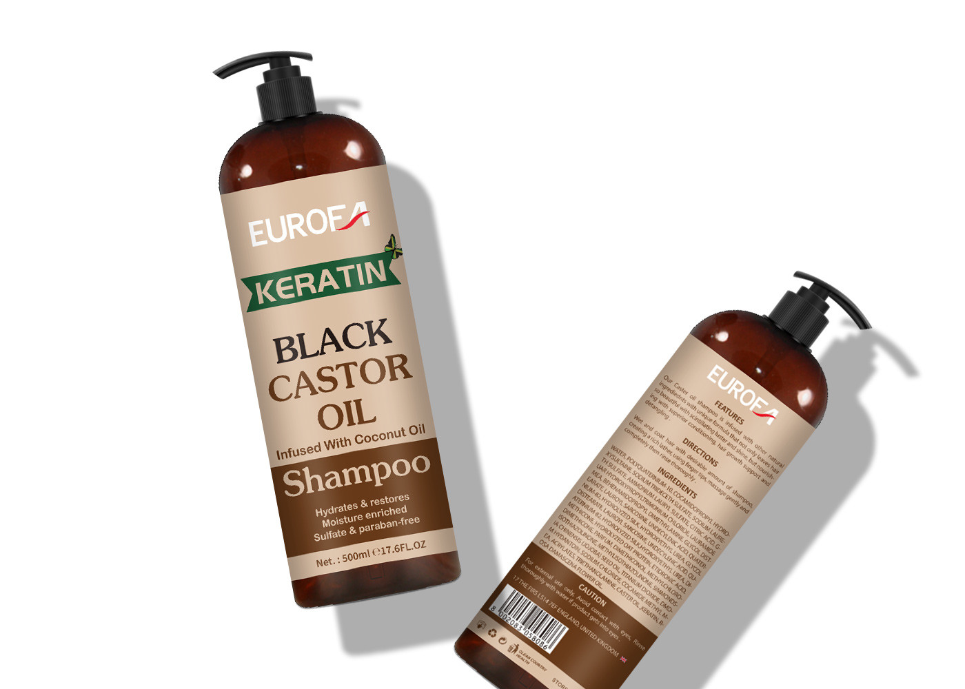 Dầu gội dưỡng tóc với dầu thầu dầu đen sử dụng cho mọi loại tóc hư tổn Tóc gợn sóng